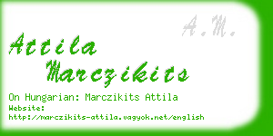 attila marczikits business card